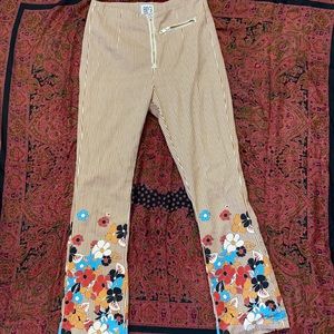 Floral & stripped pant